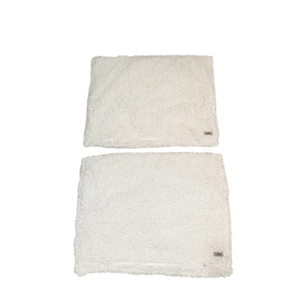 Set of 2 UGG Standard‎ Sherpa White/Cream Pillow Covers Shams 21 x 26